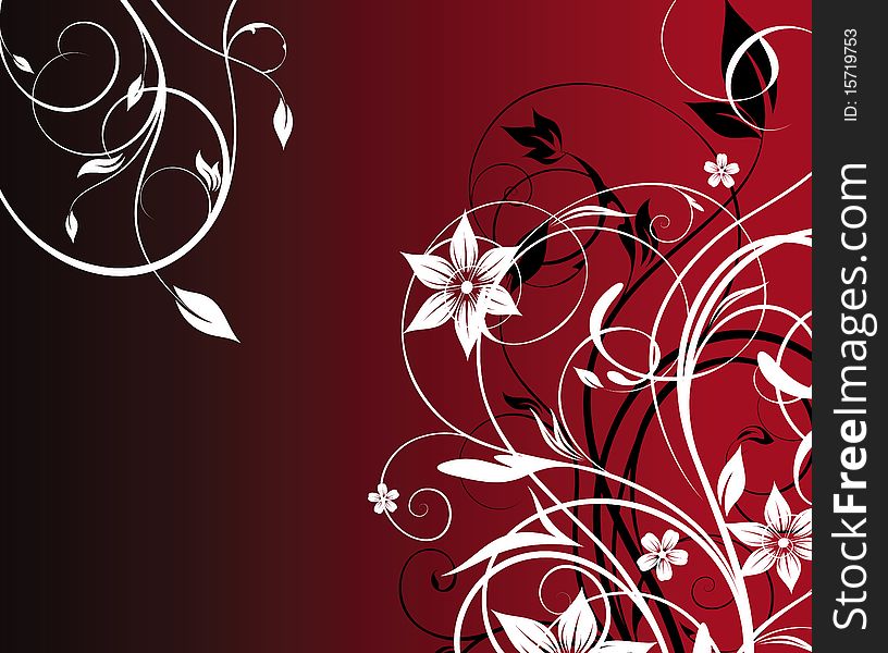 Vector floral illustration for design