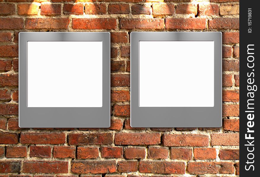 Wall gallery with empty fotoframe