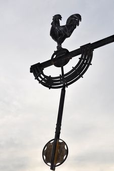 Silhouette Of A Rooster With Pendulum Stock Photography Silhouette Of A Rooster With Pendulum Stock Photography