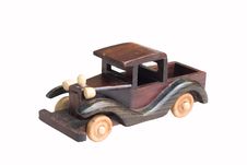 Wooden Toy Car Royalty Free Stock Photography