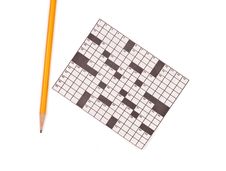 Crossword Puzzle And Pencil Royalty Free Stock Photo Crossword Puzzle And Pencil Royalty Free Stock Photo