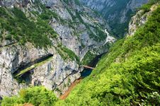 Canyon Of Piva River, Montenegro Royalty Free Stock Photos