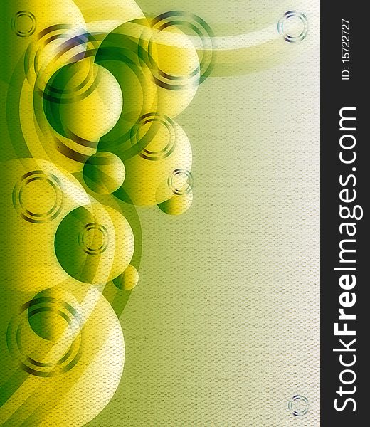 Green abstract vector with copyspace in grunge