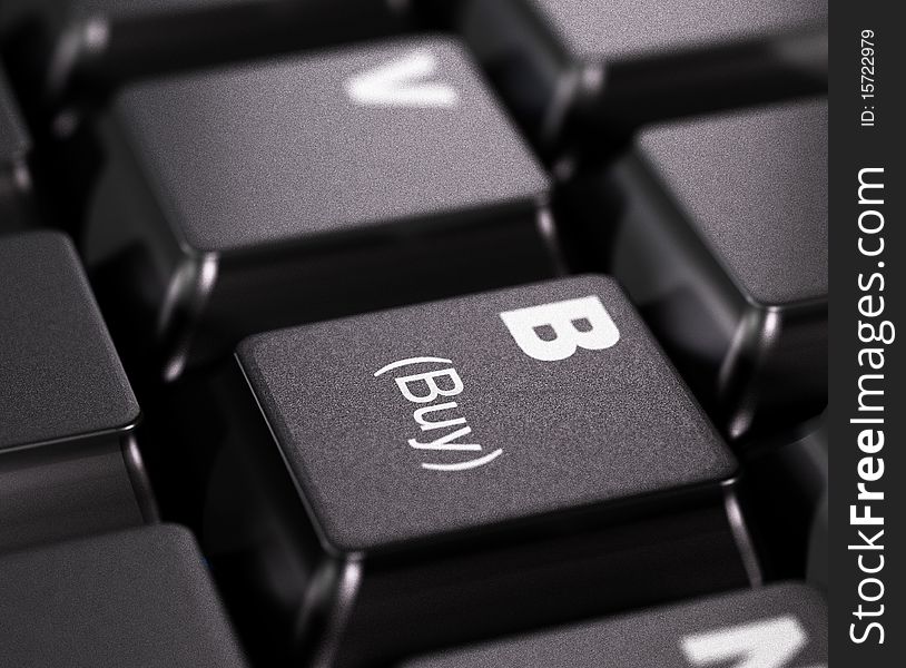Buy written on a black key - keyboard. Buy written on a black key - keyboard