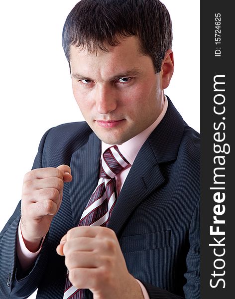 Businesman With Two Fists