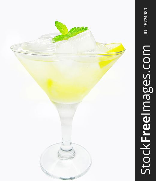 Alcohol Liqueur Cocktail With Lemon