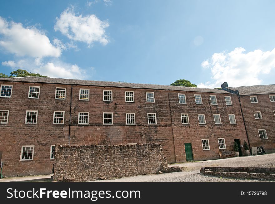 The famous mill  in cromford 
in derbyshire in england. The famous mill  in cromford 
in derbyshire in england