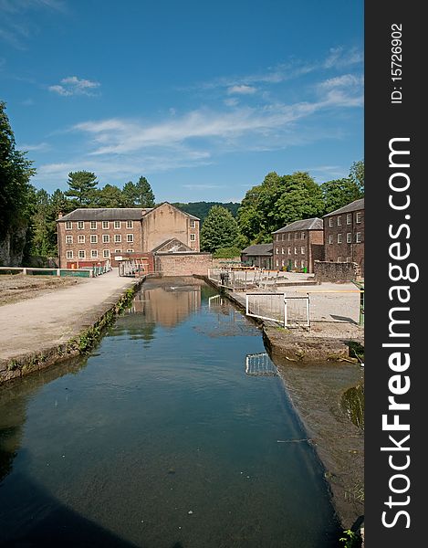 The famous mill in cromford in derbyshire in england. The famous mill in cromford in derbyshire in england