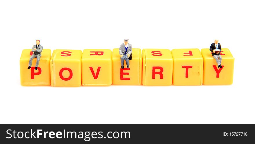 Concept image of poverty on white background. Concept image of poverty on white background.