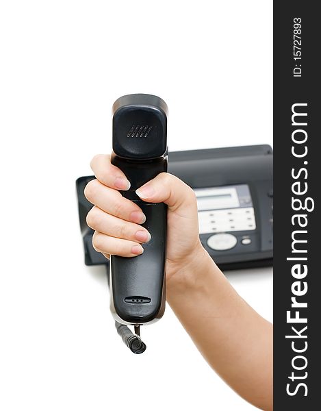 Telephone Receiver In Hand