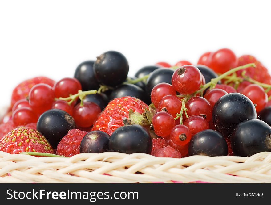 Ripe berries in a basket