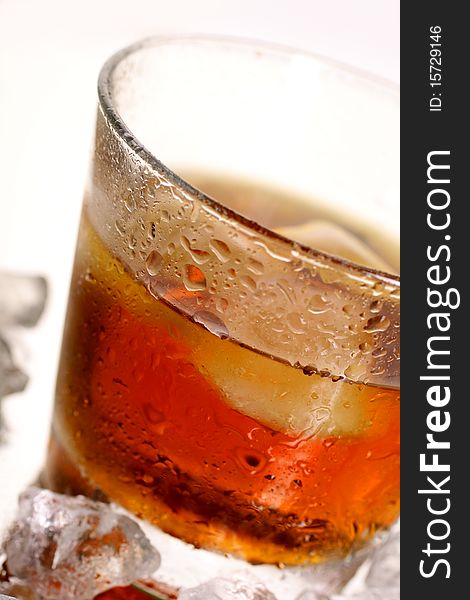 Whisky With Ice Cubes