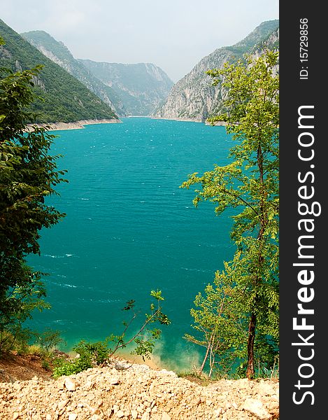 Canyon of Lake Pivsko in Montenegro. Canyon of Lake Pivsko in Montenegro