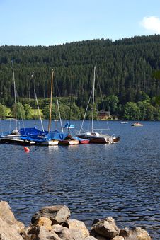 Yachts On Coast Of Lake Stock Images Yachts On Coast Of Lake Stock Images
