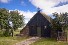 Old Wooden Church In Iceland At Vidimyri. Royalty Free Stock Photos Old Wooden Church In Iceland At Vidimyri. Royalty Free Stock Photos