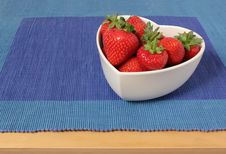 Strawberries In A Heart Shaped Bowl Stock Photo Strawberries In A Heart Shaped Bowl Stock Photo