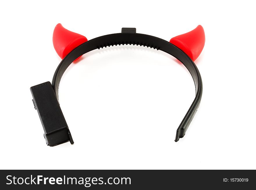 The bandlet for a head with horns is isolated on a white background