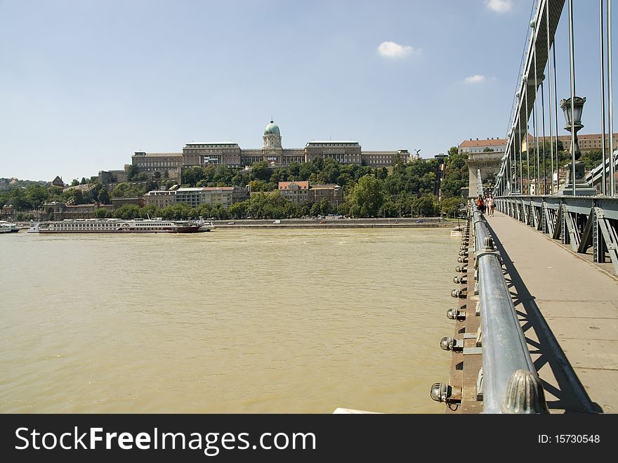 Chain Bridge in Budapest, Hungary. Chain Bridge in Budapest, Hungary