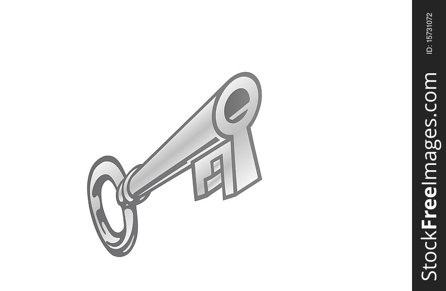 Vector Illustration A Metal Key