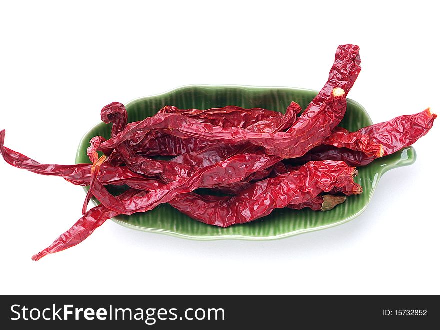 Bundle of dried red chili pepper. Bundle of dried red chili pepper