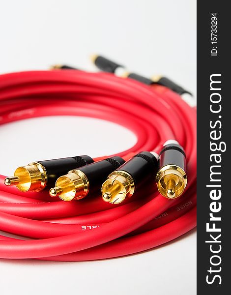 Red Stereo RCA Audio Cables