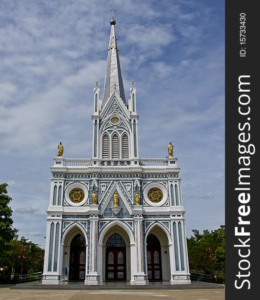 Church 100 years in Amphawa,Thailand