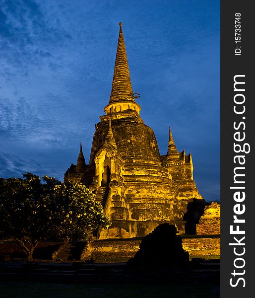 Wat Pharsisanpetch on twilight time. Wat Pharsisanpetch on twilight time