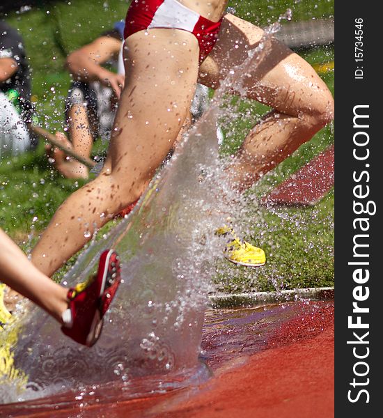 Moat in steeplechase in track and field