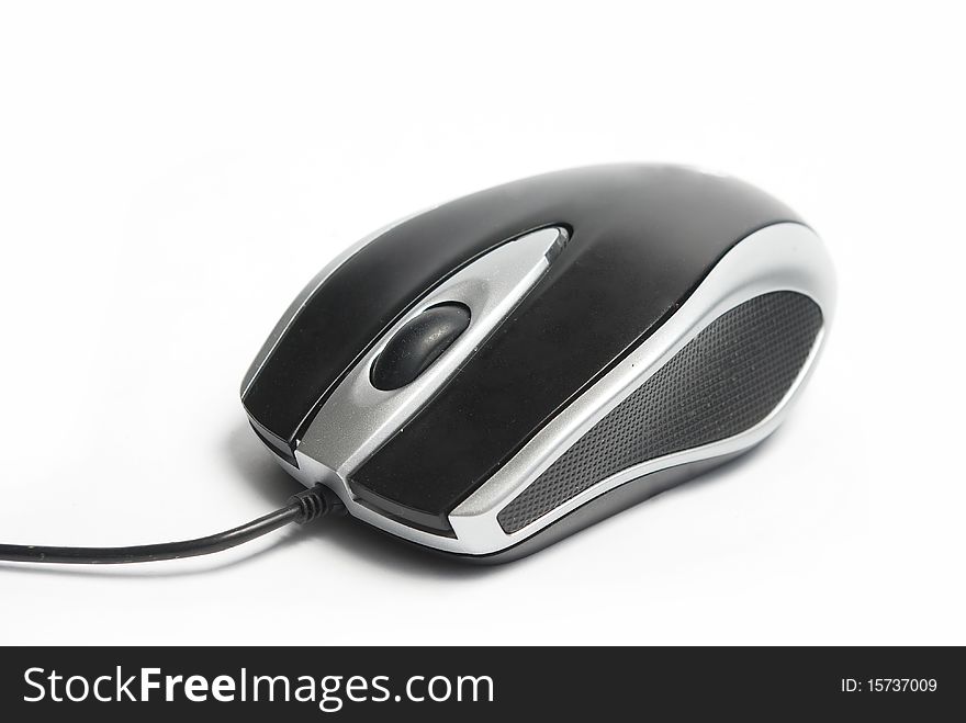 Computer mouse isolated over white