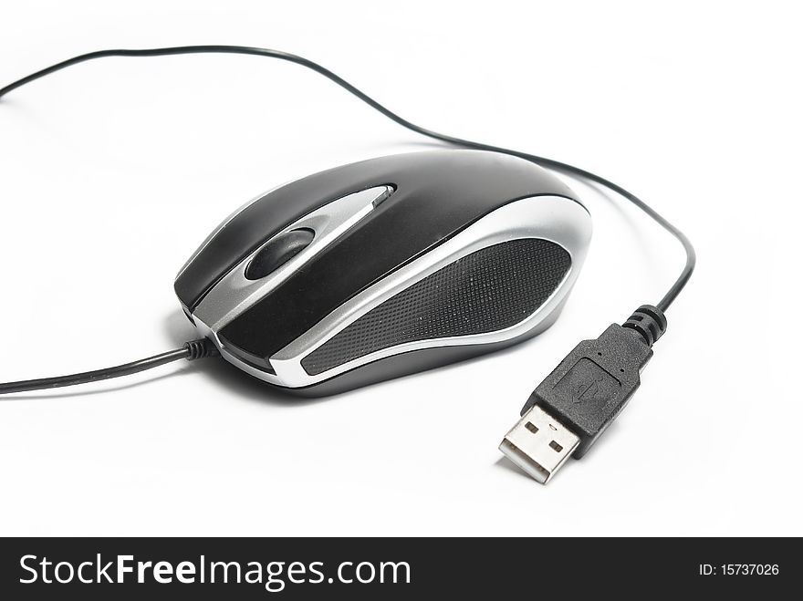 Computer mouse isolated over white