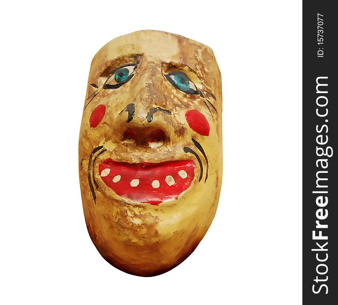 Hand made wooden mask from traditional culture. Hand made wooden mask from traditional culture.