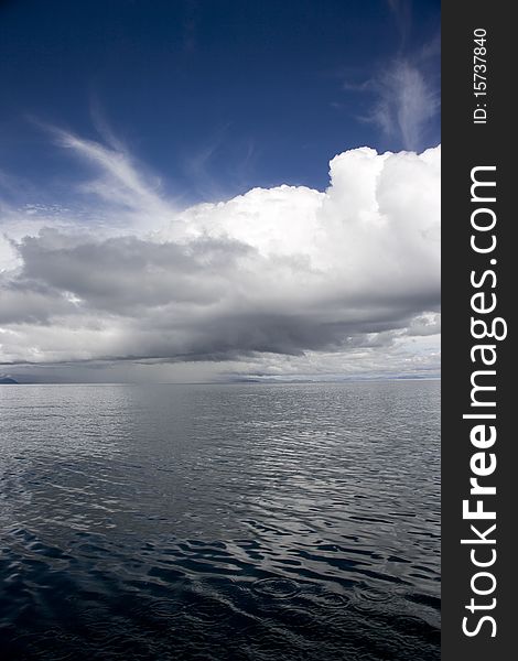 View of Titicaca Lake, at the border of Peru and Bolivia, South America.