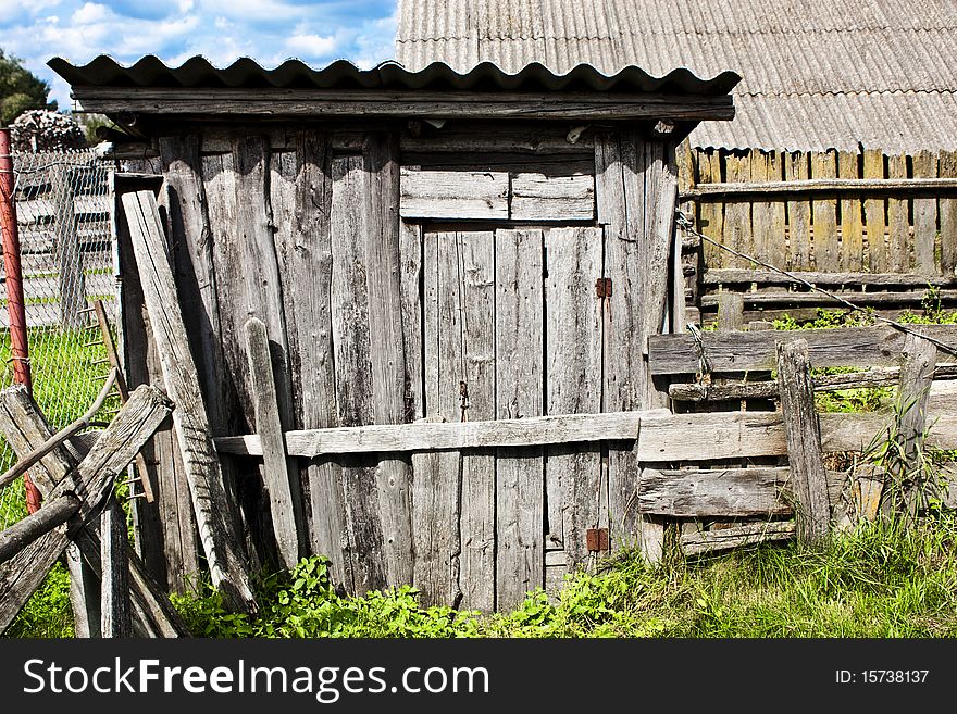 Vintage rusty shed in the countryside. Vintage rusty shed in the countryside