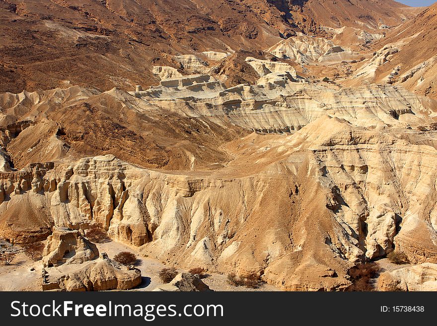 View of Negev desert in the south Israel