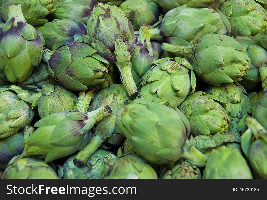 Artichokes in season at framer's market