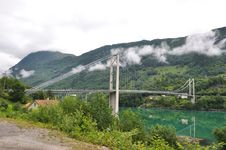 Bridge Over Fjord Stock Photography Bridge Over Fjord Stock Photography
