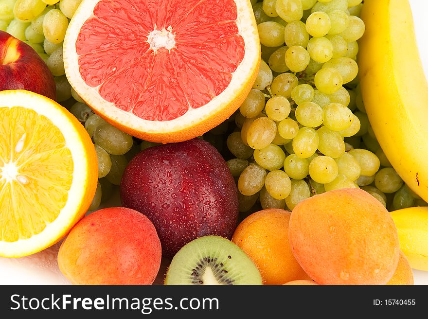 Fresh and juicy fruits close up. Fresh and juicy fruits close up