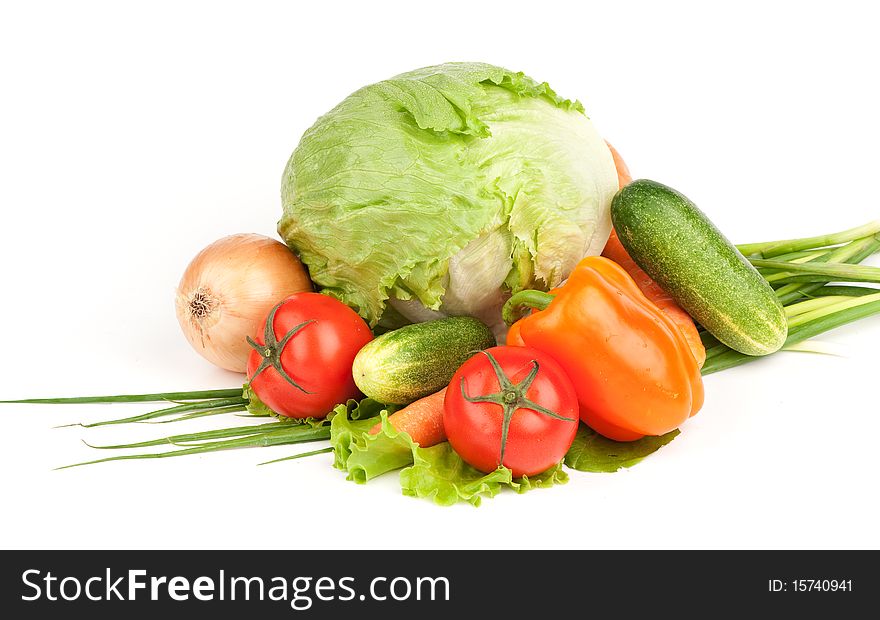 Fresh Vegetables isolated on a white background