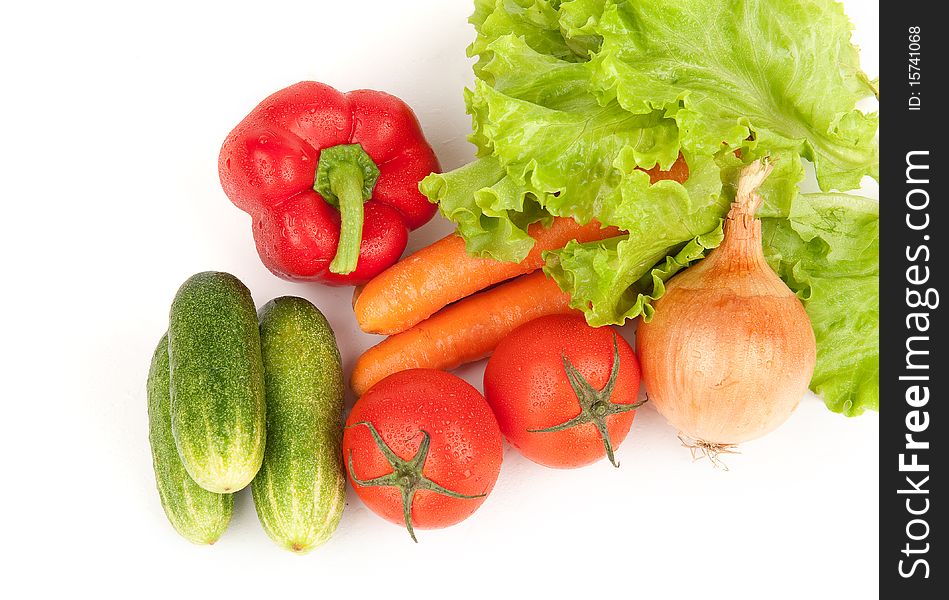 Fresh Vegetables isolated on a white background