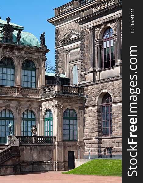 Details of Zwinger palace in Dresden, Germany