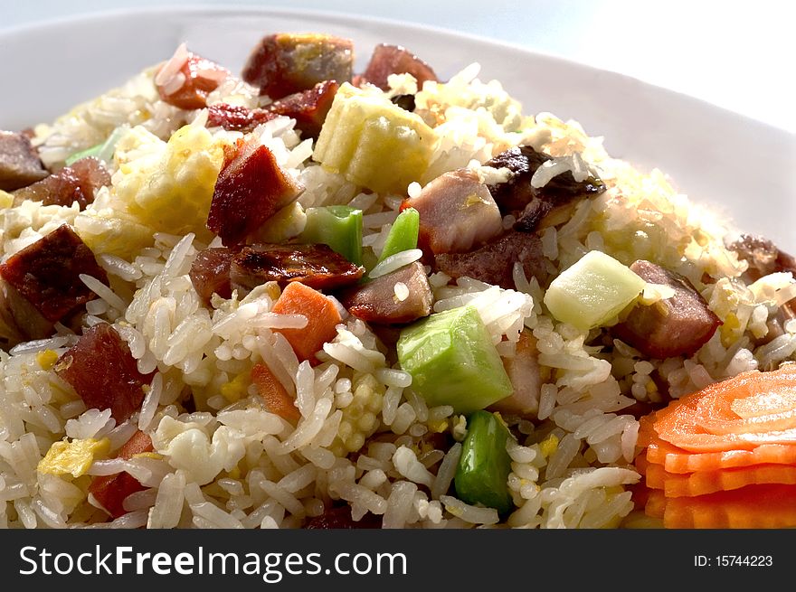 Chinese Rice With Generic Vegetables. Chinese Rice With Generic Vegetables