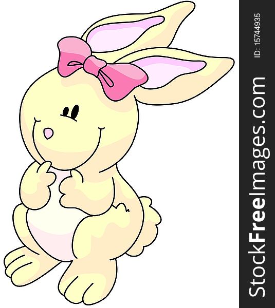 A girly rabbit for kids