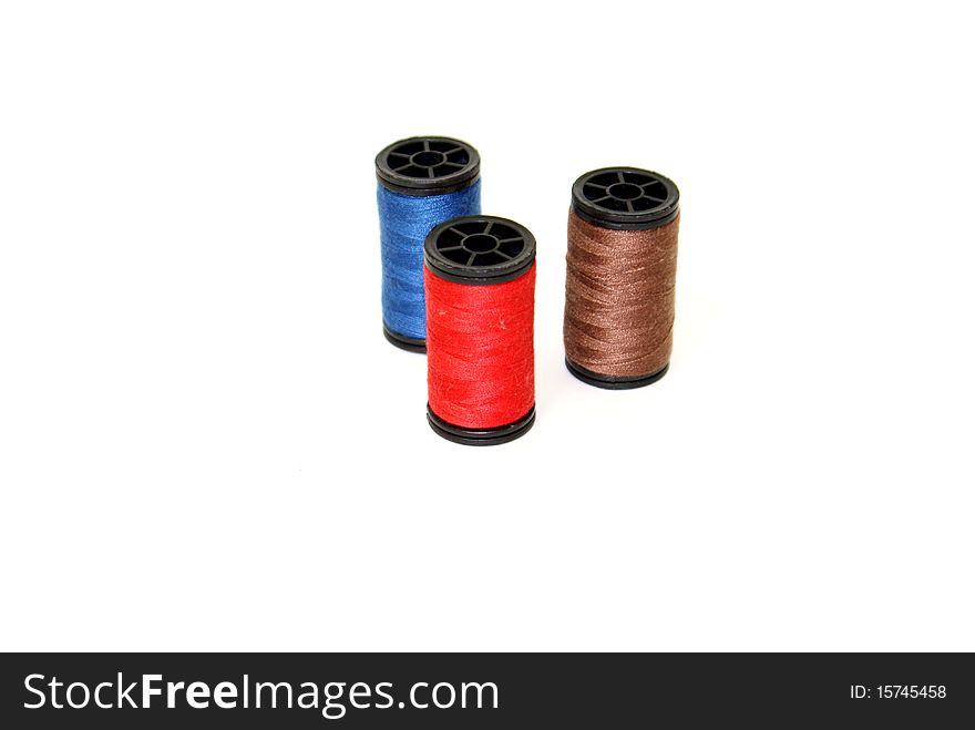 Spools of colored thread