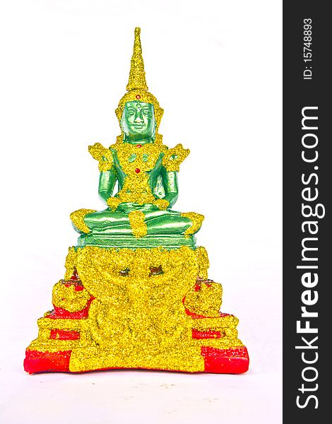 Molded Emerald Buddha Figure ,