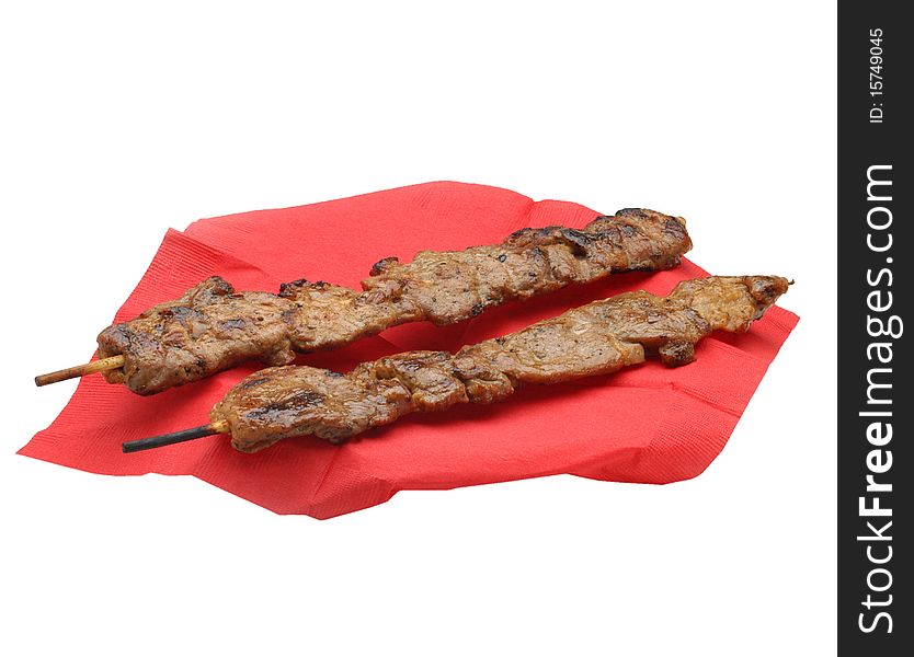 Pork Strips On A Stick