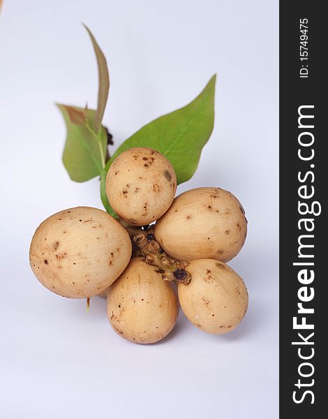 Thai fruit on the white background