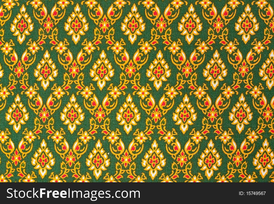 Pattern color on the thai cloth. Pattern color on the thai cloth