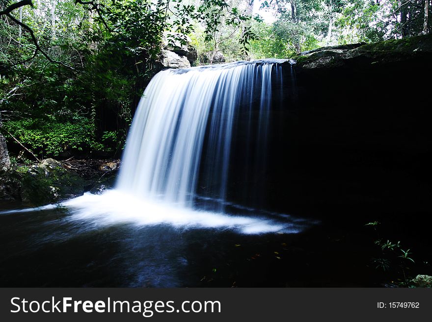 Waterfall on the higt mountain