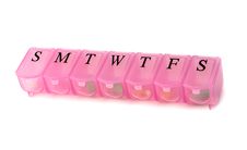 Pink Pill Box Stock Photography