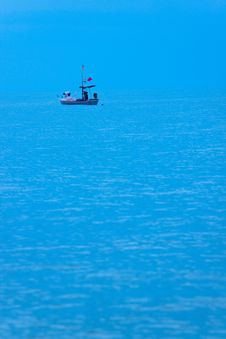 Alone In The Sea Royalty Free Stock Image Alone In The Sea Royalty Free Stock Image